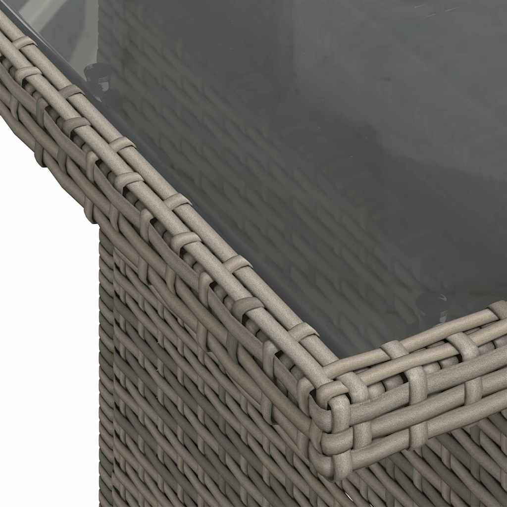 Garten-Sofa-Set 11 pcs Grau 100 x 55 x 73 cm Poly Rattan