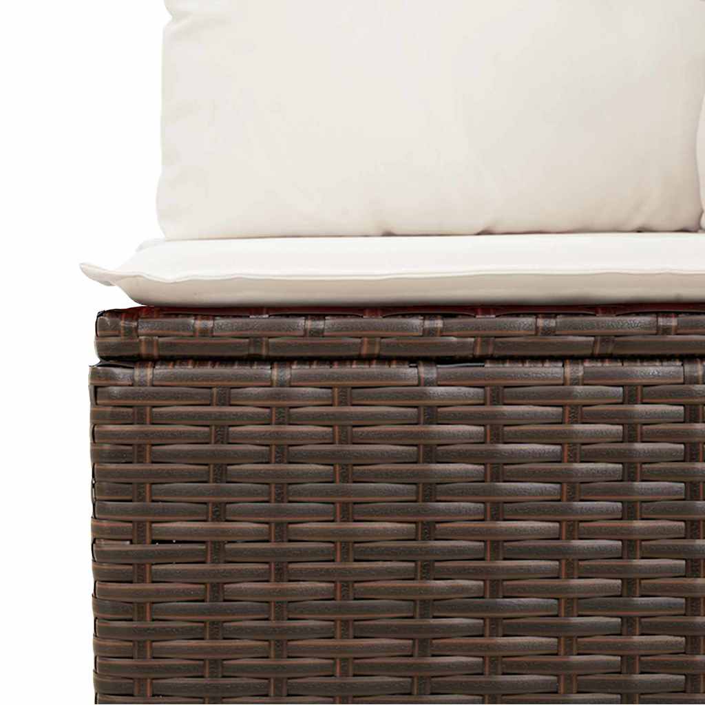 Garten-Sofa-Set 5 pcs Braun 100 x 55 x 73 cm Poly Rattan