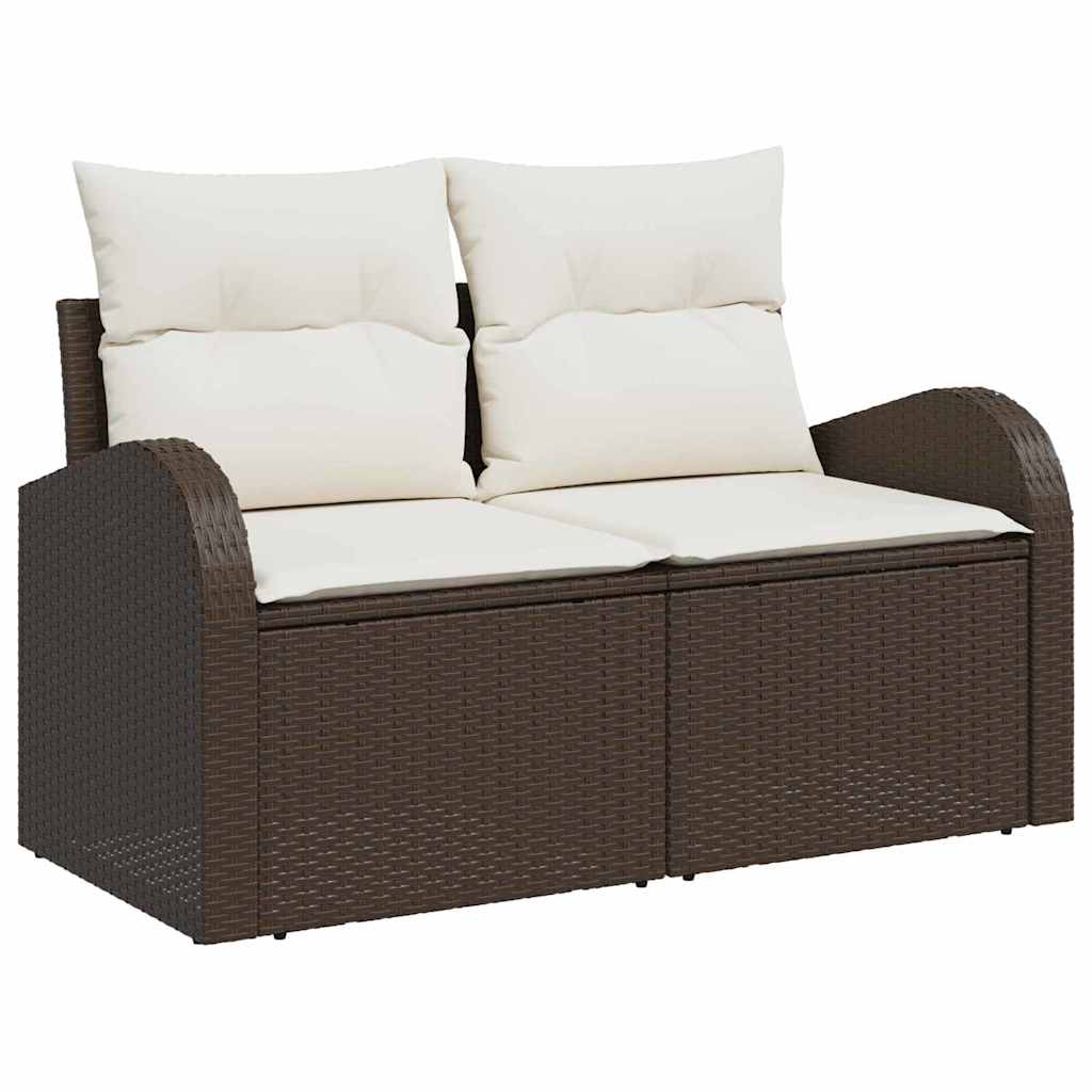 Garten-Sofa-Set 5 pcs Braun 100 x 55 x 73 cm Poly Rattan