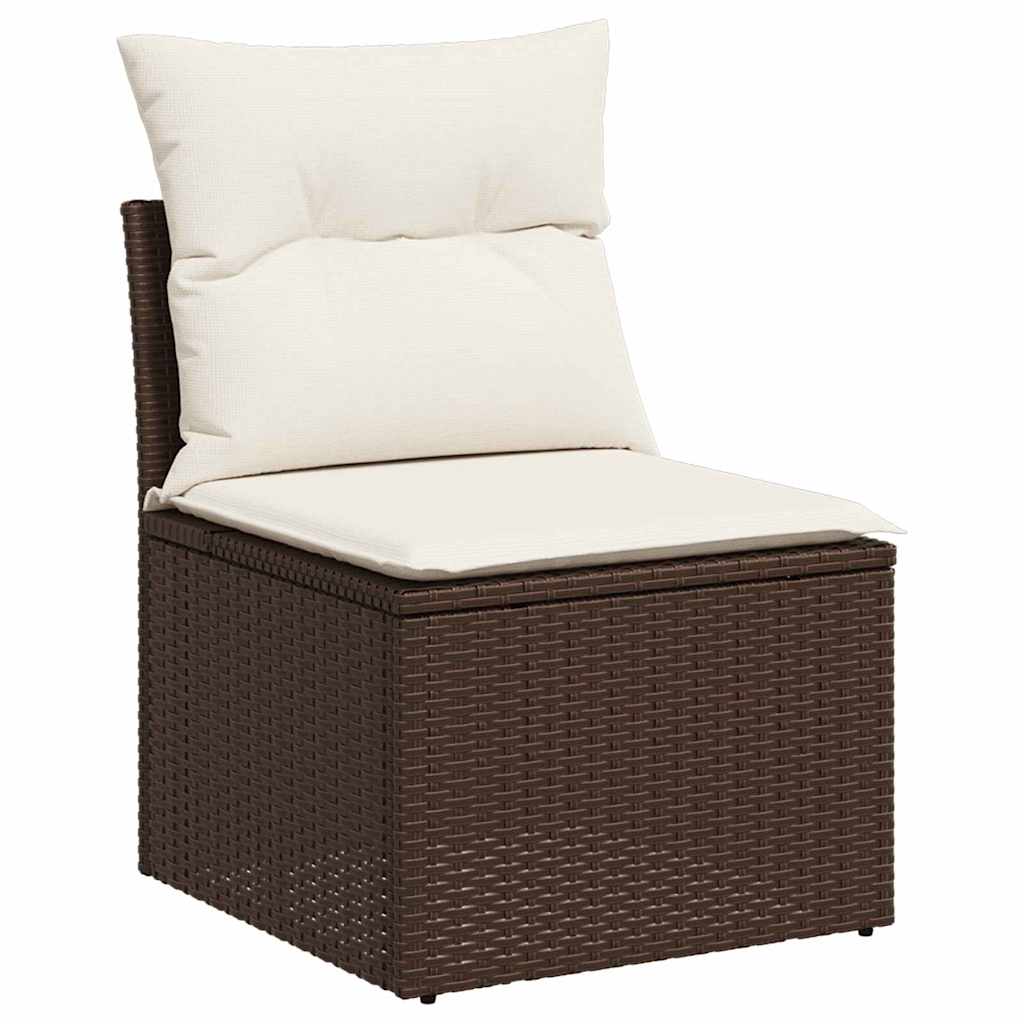 Garten-Sofa-Set 5 pcs Braun 100 x 55 x 73 cm Poly Rattan