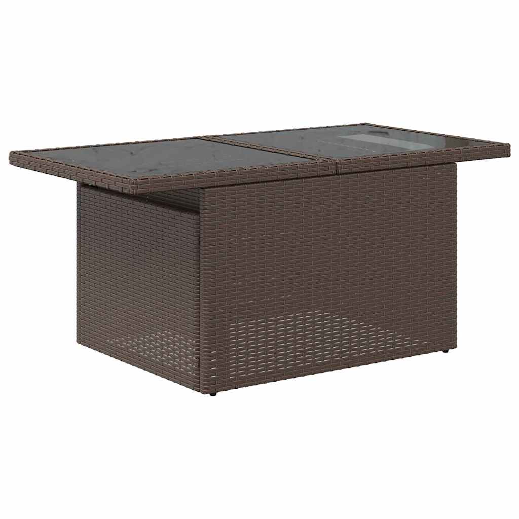 Garten-Sofa-Set 5 pcs Braun 100 x 55 x 73 cm Poly Rattan