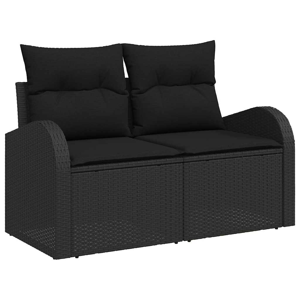 Garten-Sofa-Set 5 pcs Schwarz 100 x 55 x 73 cm Poly Rattan
