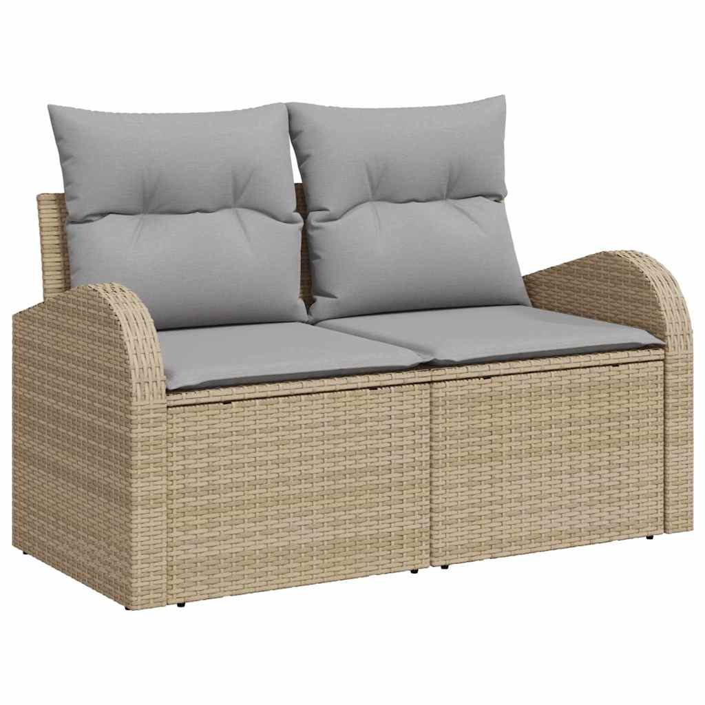 Garten-Sofa-Set 8 pcs Beige 100 x 55 x 73 cm Poly Rattan