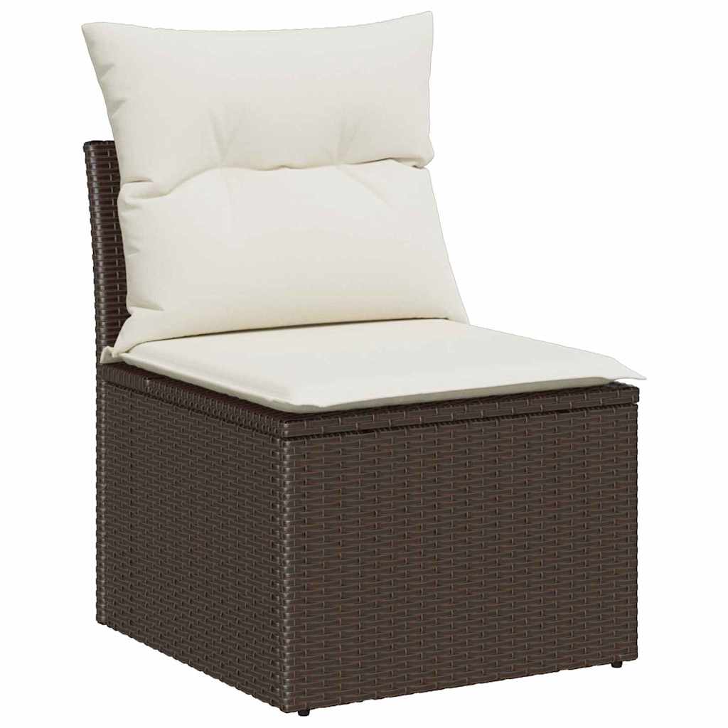 Garten-Sofa-Set 8 pcs Braun 100 x 55 x 73 cm Poly Rattan