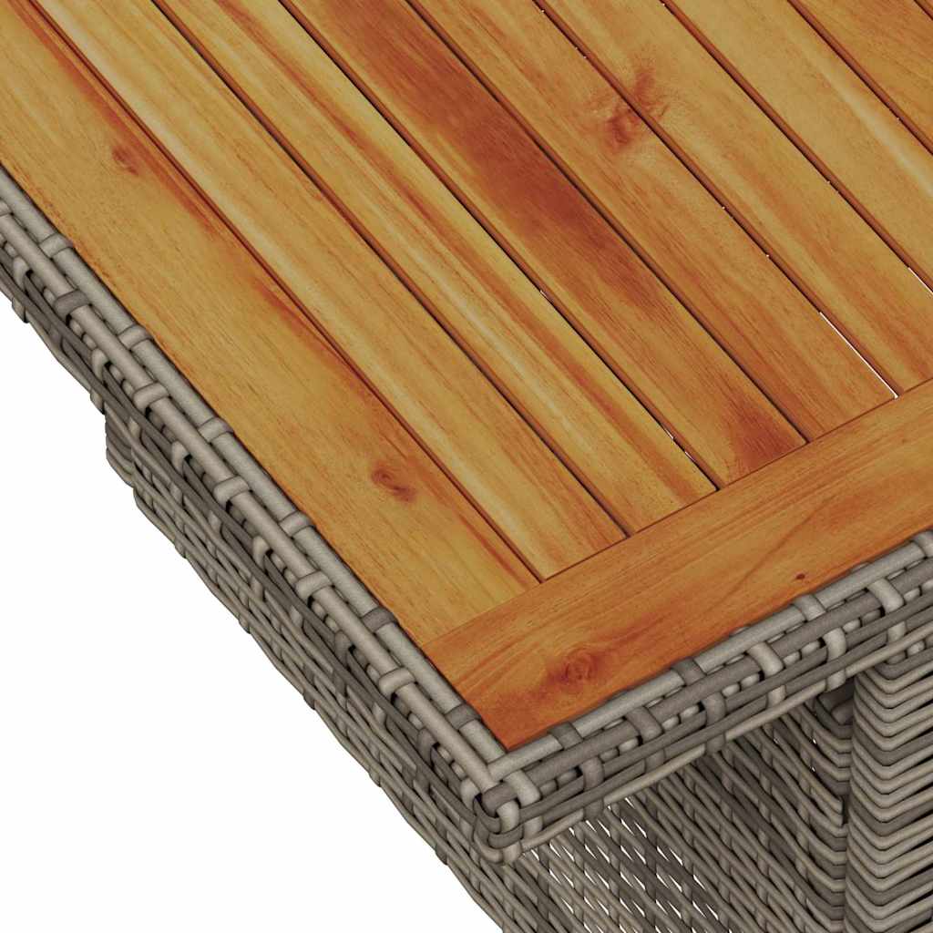 Garten-Sofa-Set mit Speicher 6 pcs Grau Poly Rattan