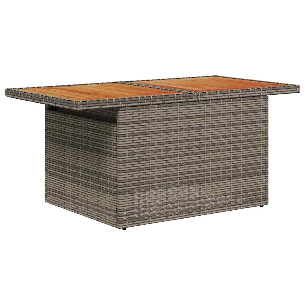 Garten-Sofa-Set mit Speicher 6 pcs Grau Poly Rattan