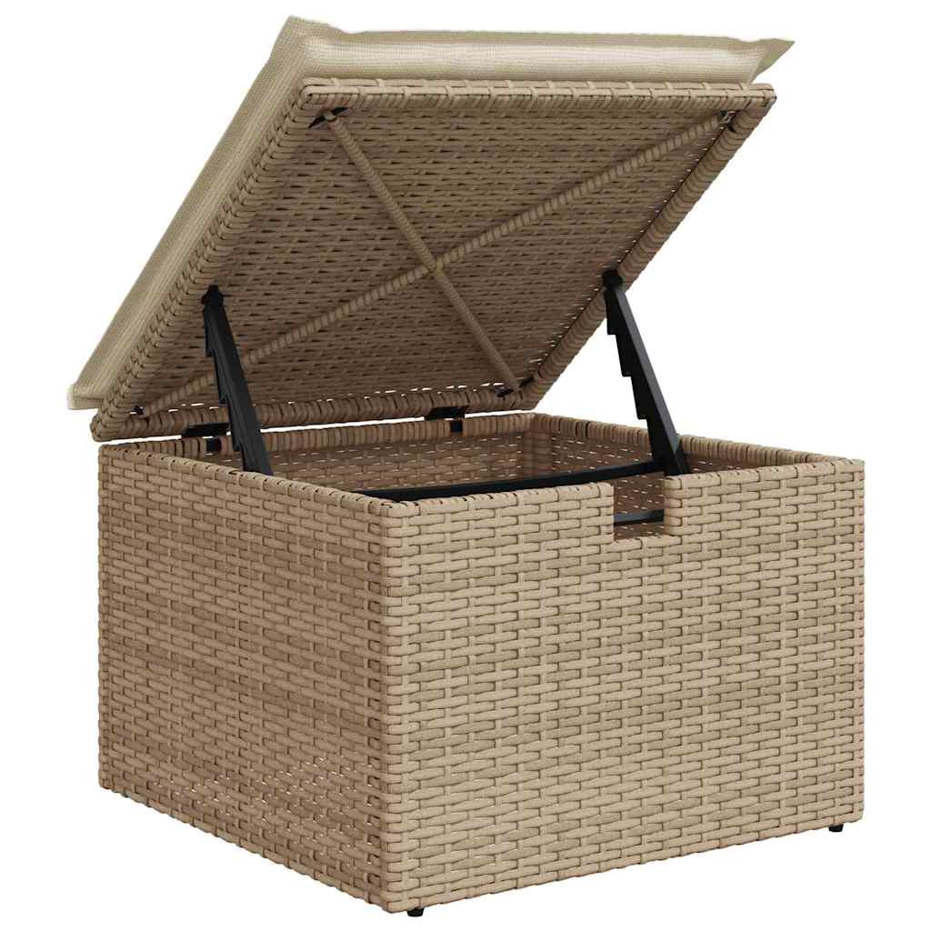 Garten-Sofa-Set 5 pcs Beige und Creme 251 x 117 x 85 cm