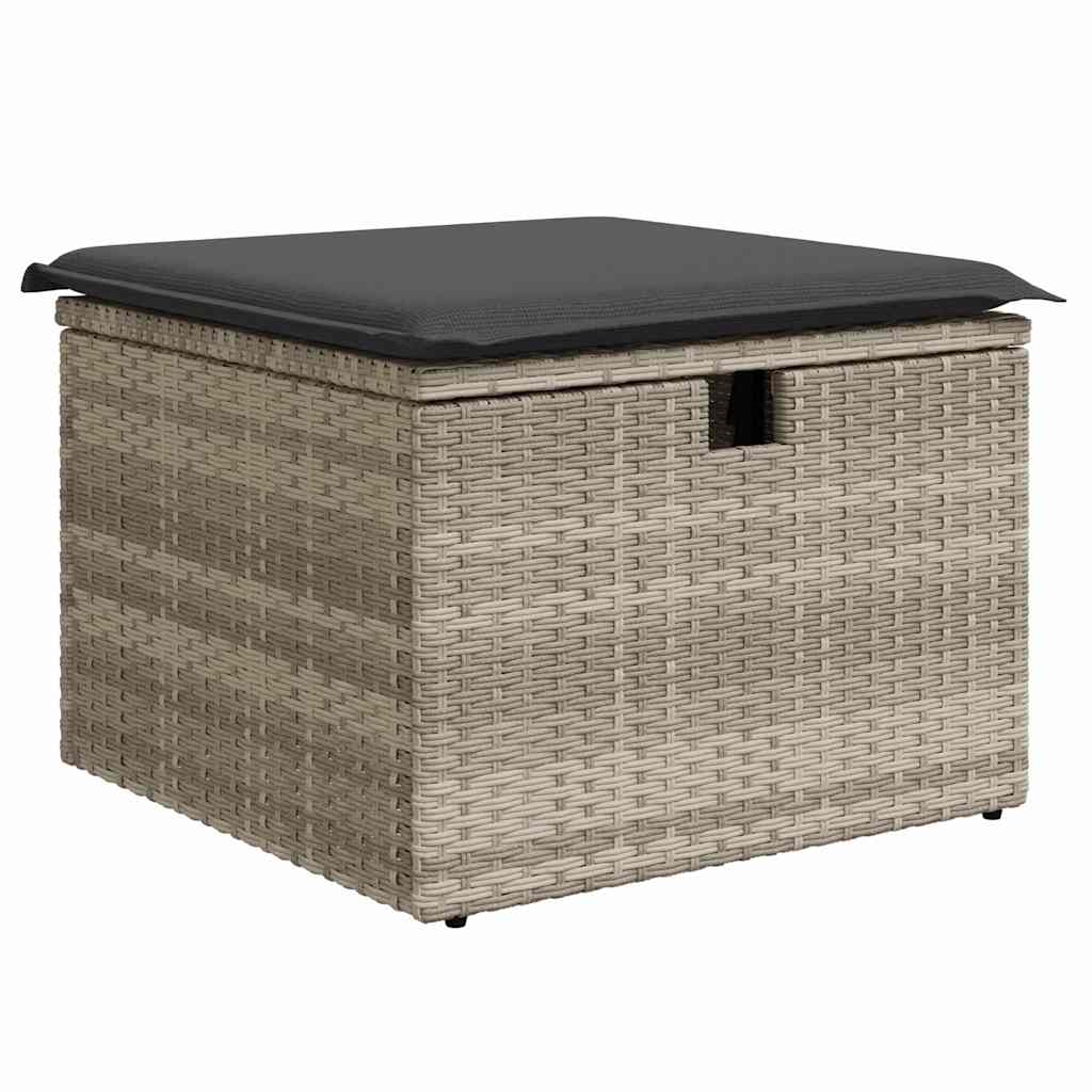 Garten-Sofa-Set 5 pcs Hellgrau 251 x 117 x 85 cm Poly Rattan