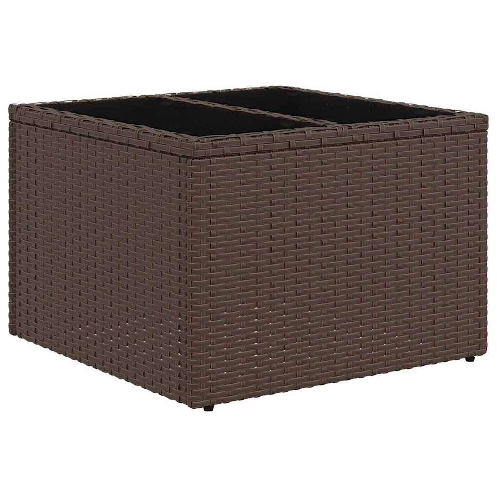 Garten-Sofa-Set 6 pcs Braun und Creme 251 x 117 x 85 cm