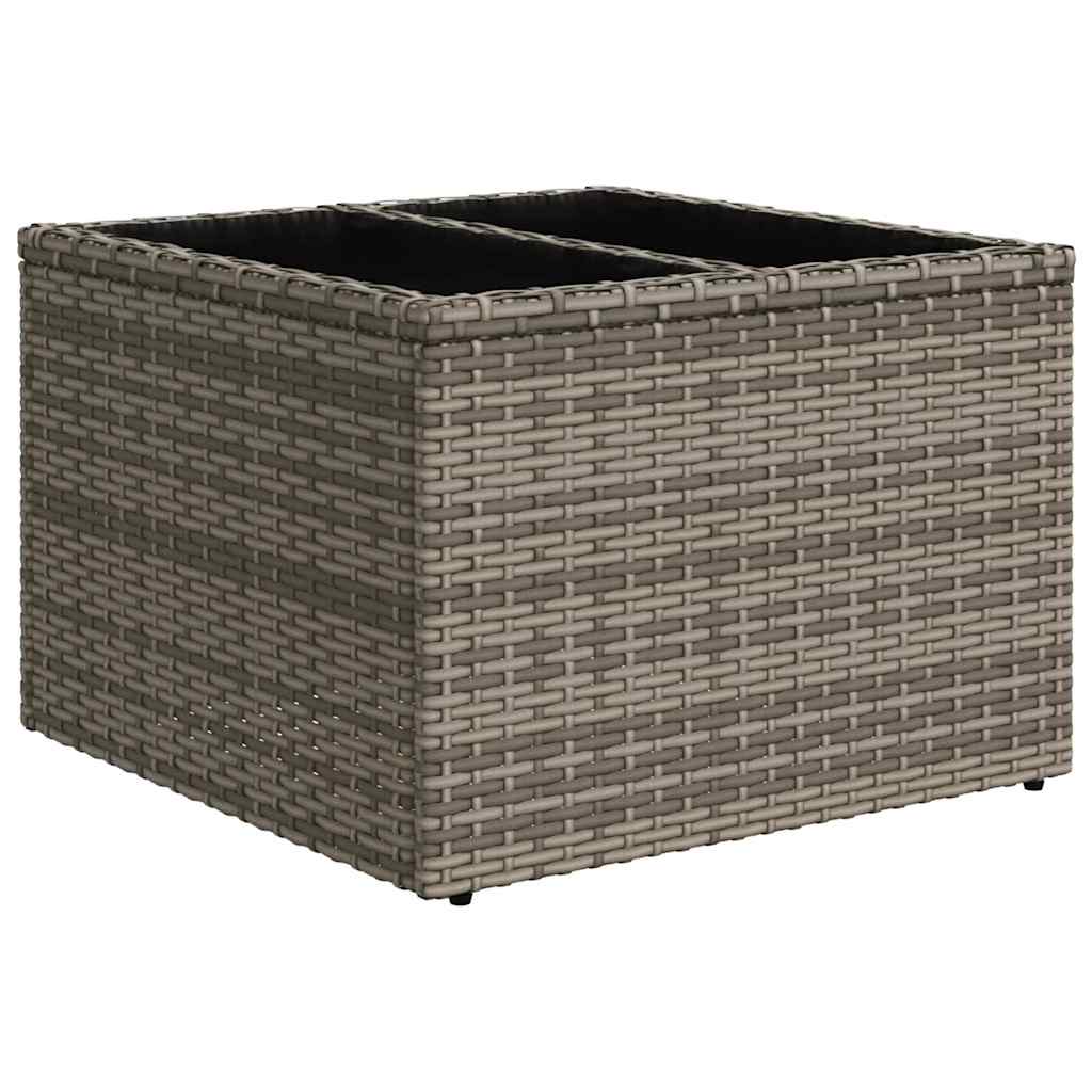 Garten-Sofa-Set 7 pcs Grau 242,5 x 132,5 x 85 cm Poly Rattan