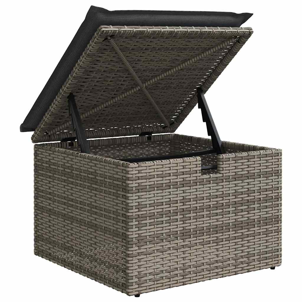 Garten-Sofa-Set 7 pcs Grau 242,5 x 132,5 x 85 cm Poly Rattan