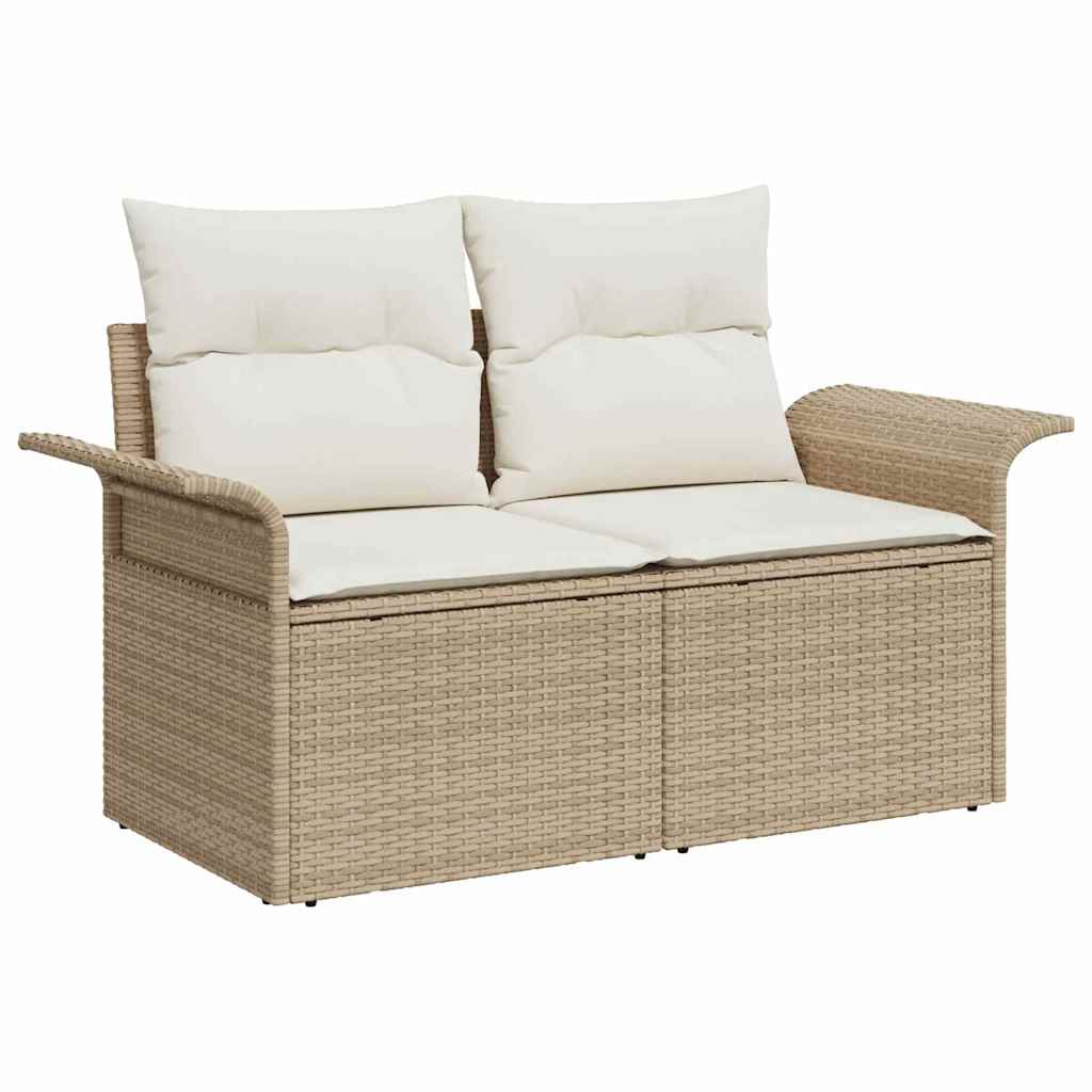Garten-Sofa-Set 8 pcs Beige und Creme 297,5 x 132,5 x 85 cm