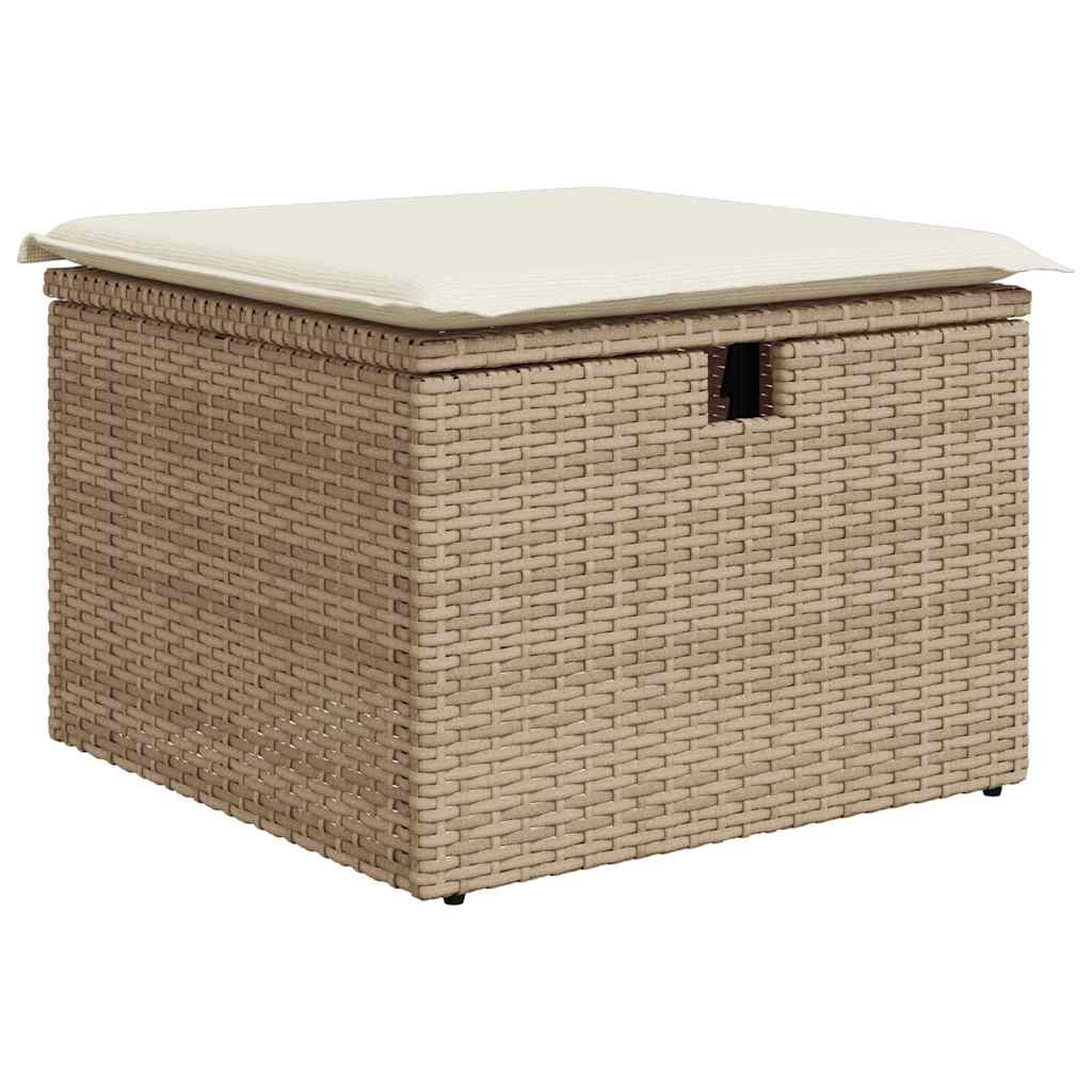 Garten-Sofa-Set 6 pcs Beige und Creme 251 x 117 x 85 cm