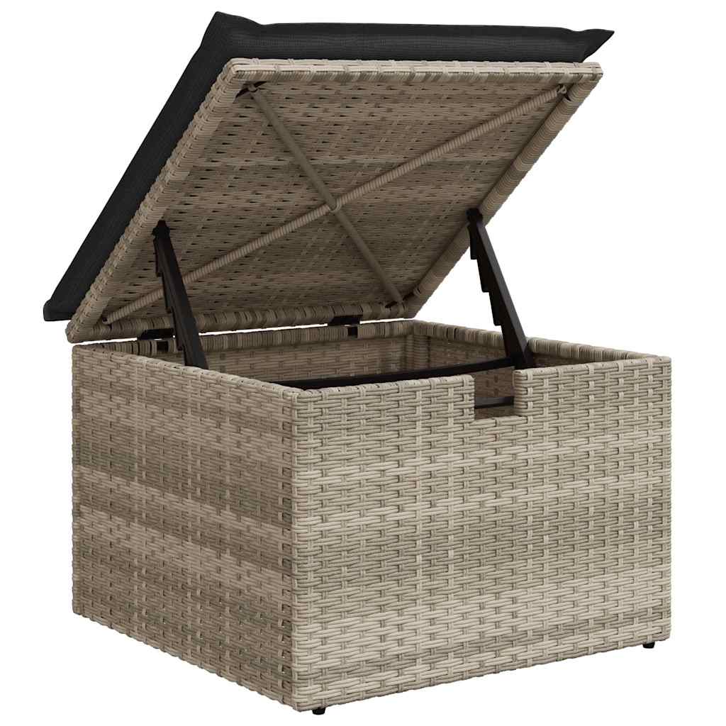 Garten-Sofa-Set 6 pcs Hellgrau 251 x 117 x 85 cm Poly Rattan