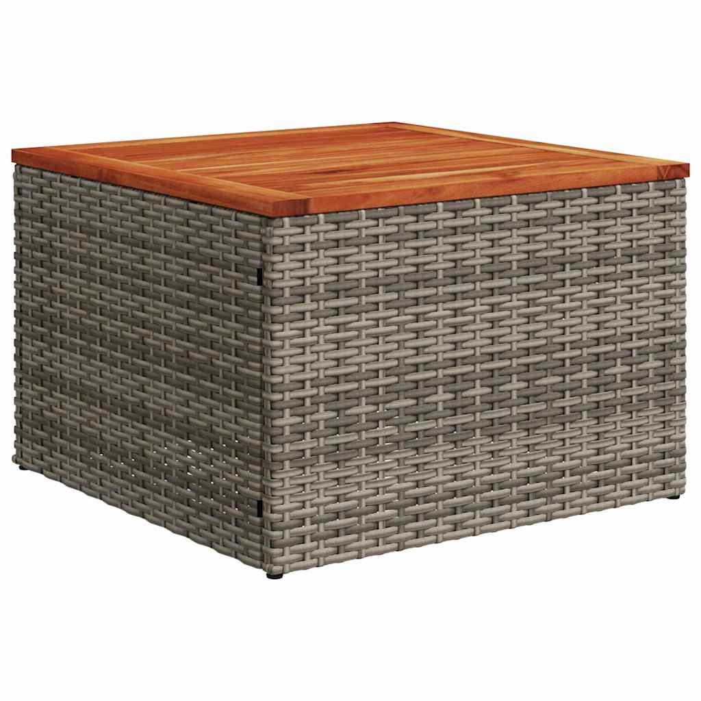 Garten-Sofa-Set mit Kissen mit Speicher 6 pcs Grau Poly Rattan