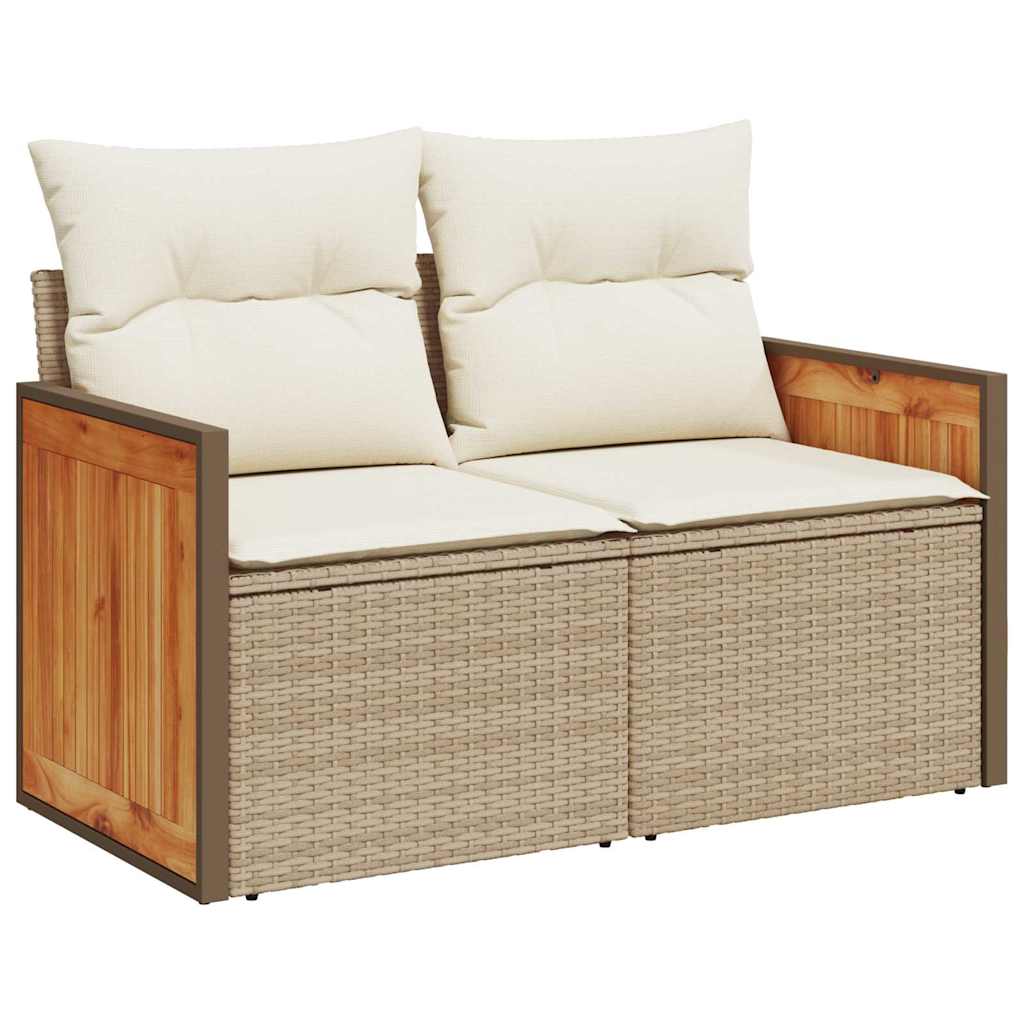 Garten-Sofa-Set 10 pcs Beige, Creme 80 x 80 x 71 cm Poly-Rattan