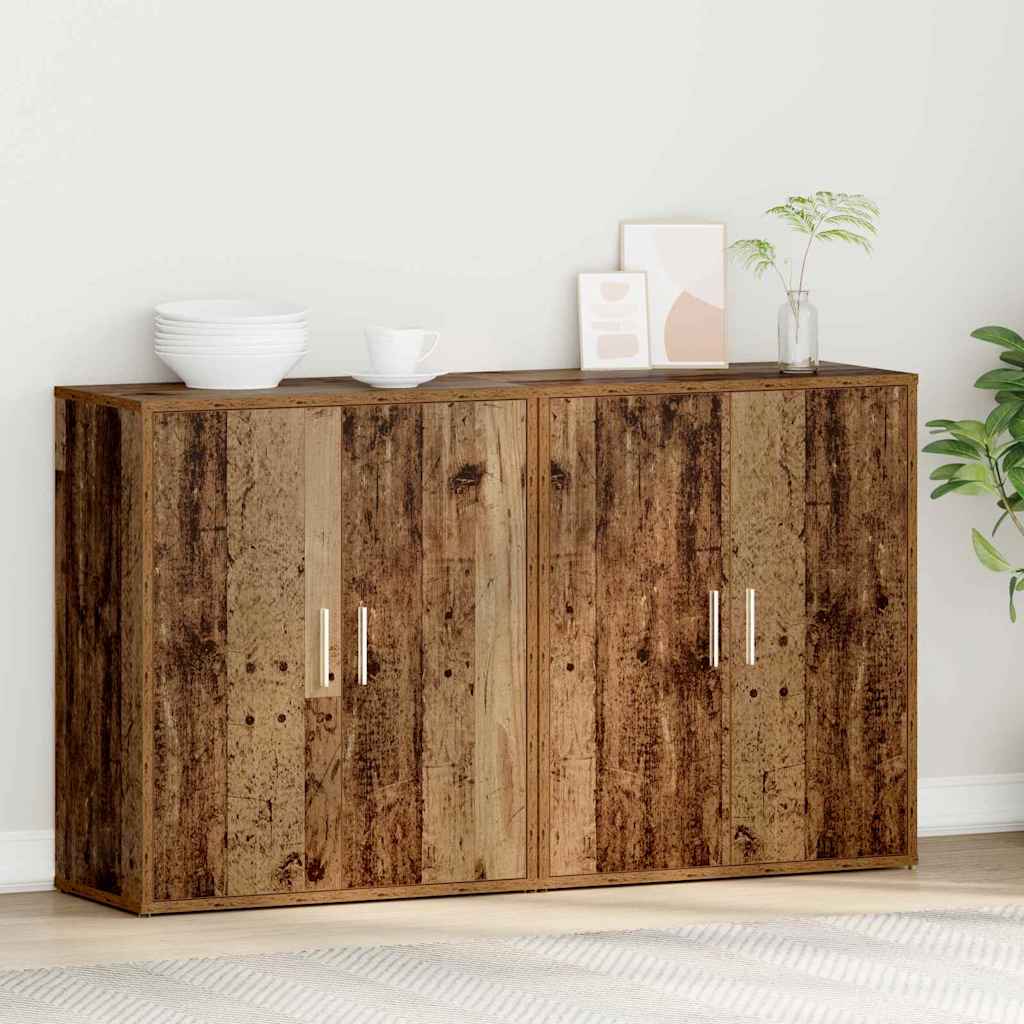 Hochboard 2 pcs Altes Holz 60 x 31 x 70 cm Holzwerkstoff