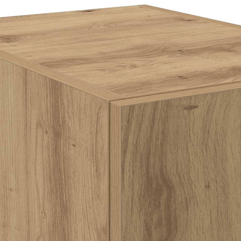 Hochboard Eiche handwerklich 30 x 42.5 x 185 cm Holzwerkstoff