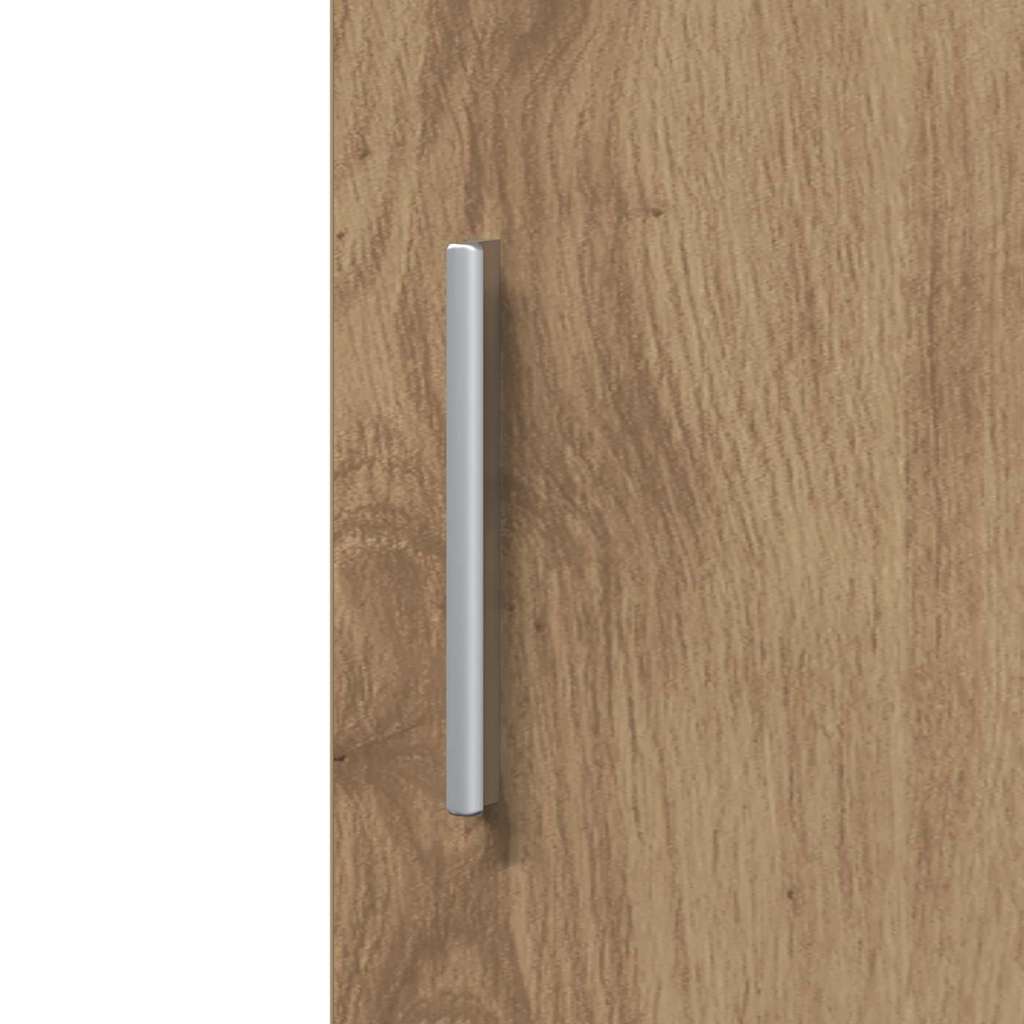 Hochboard Eiche handwerklich 30 x 42.5 x 185 cm Holzwerkstoff