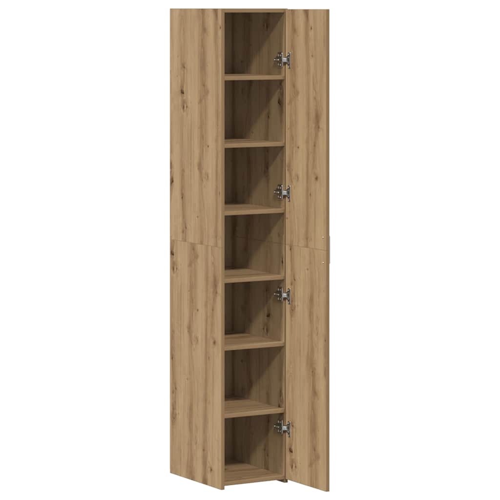 Hochboard Eiche handwerklich 30 x 42.5 x 185 cm Holzwerkstoff
