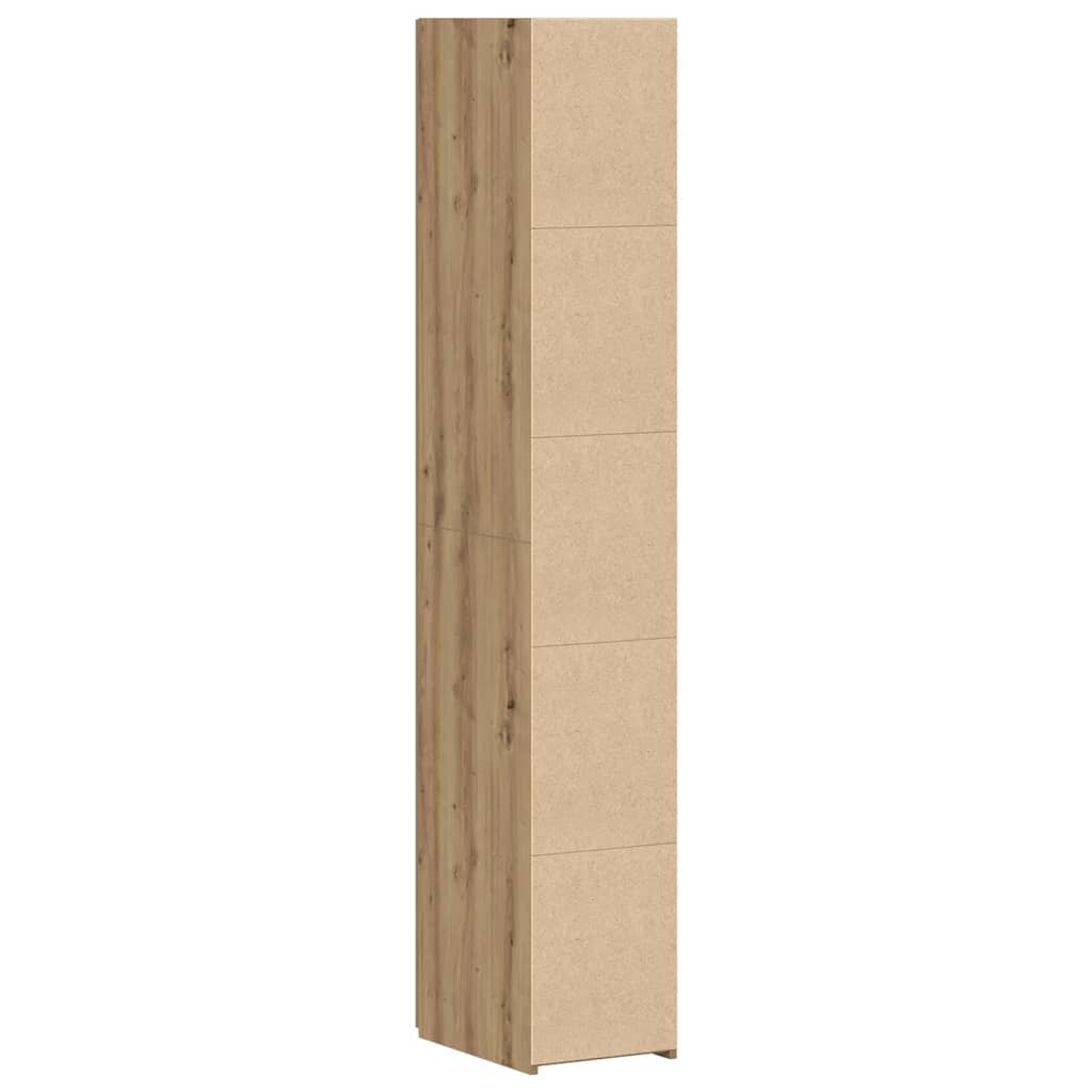 Hochboard Eiche handwerklich 30 x 42.5 x 185 cm Holzwerkstoff