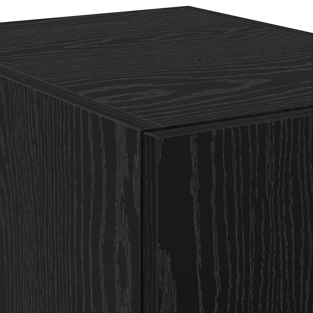 Hochboard Schwarze Eiche 30 x 42.5 x 185 cm Holzwerkstoff
