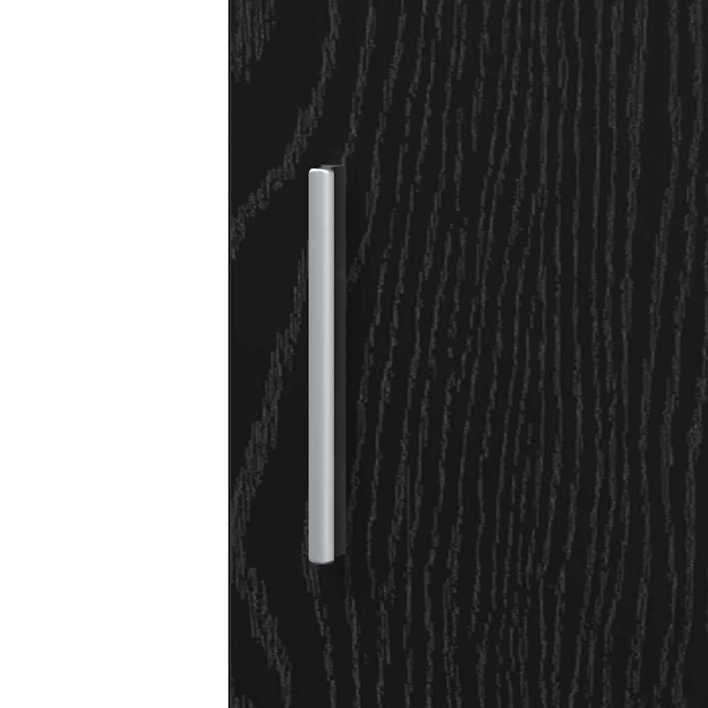 Hochboard Schwarze Eiche 30 x 42.5 x 185 cm Holzwerkstoff