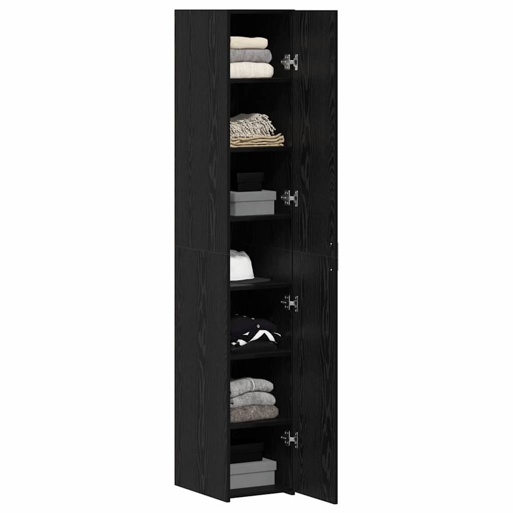 Hochboard Schwarze Eiche 30 x 42.5 x 185 cm Holzwerkstoff