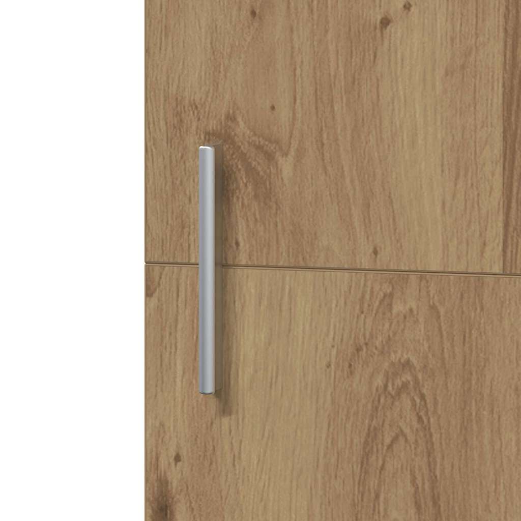 Highboard Eichenholz 45x42.5x185 cm Holzwerkstoff