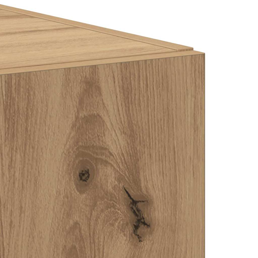 Highboard Eichenholz 45x42.5x185 cm Holzwerkstoff