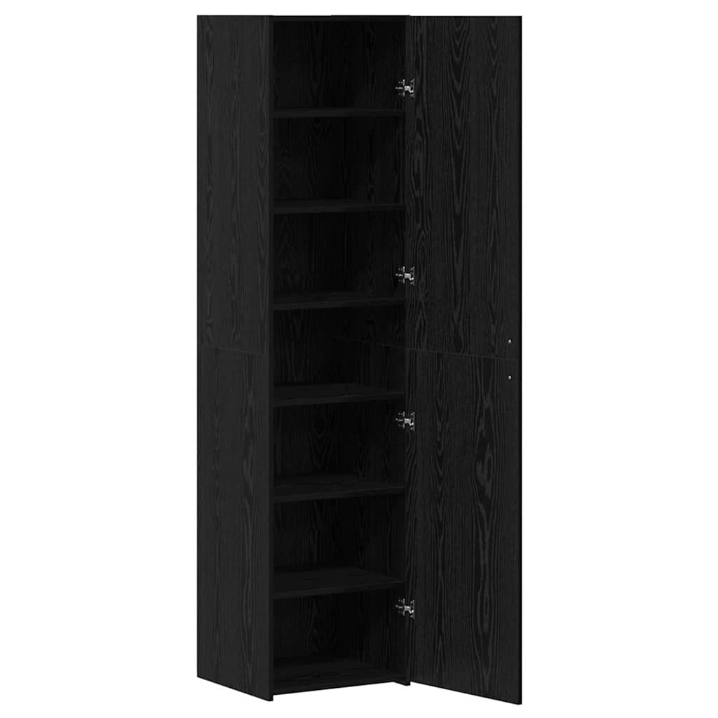 Hochboard Schwarze Eiche 45x42.5x185 cm Holzwerkstoff