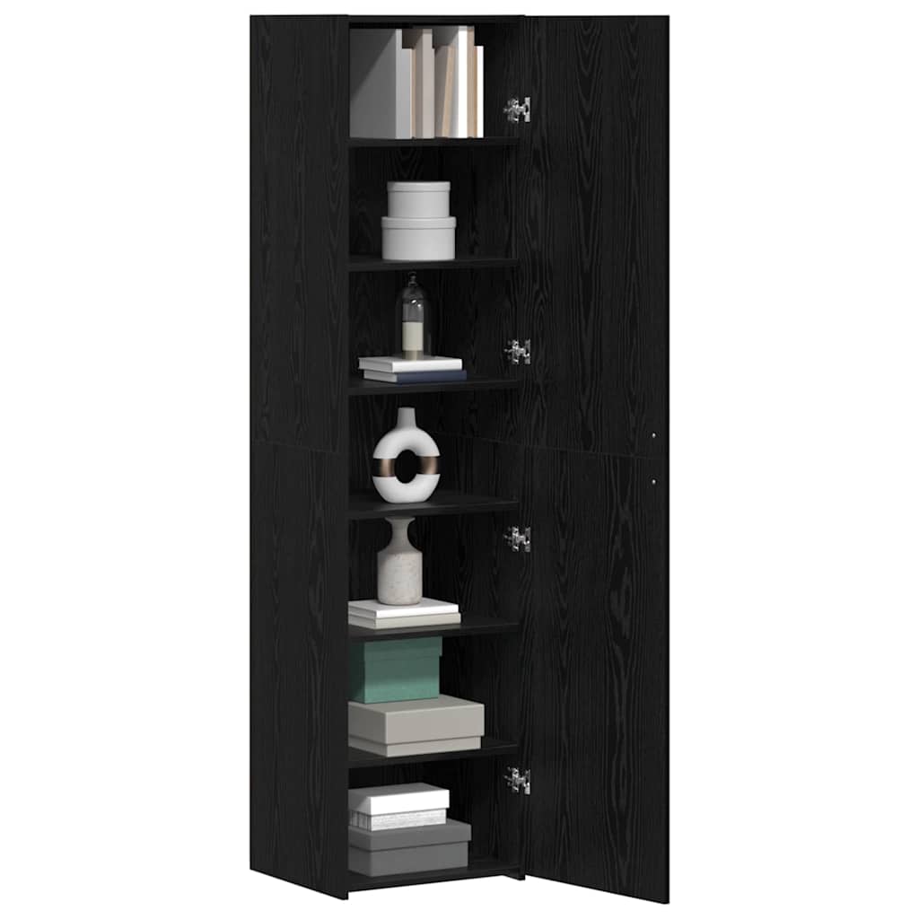 Hochboard Schwarze Eiche 45x42.5x185 cm Holzwerkstoff