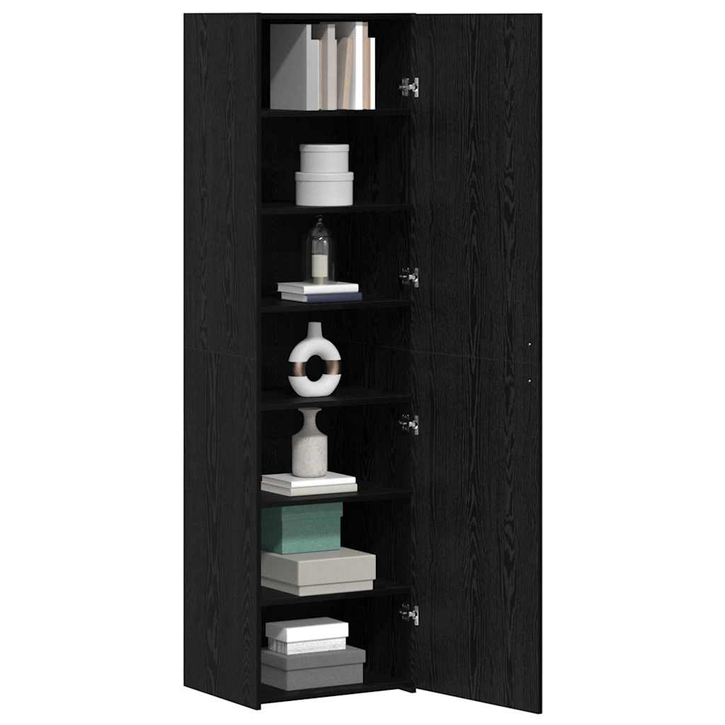 Highboard Schwarze Eiche 50x42.5x185 cm