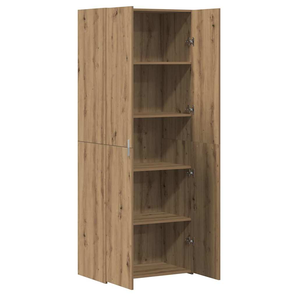 Hochboard Eiche handwerklich 70 x 42.5 x 185 cm Holzwerkstoff