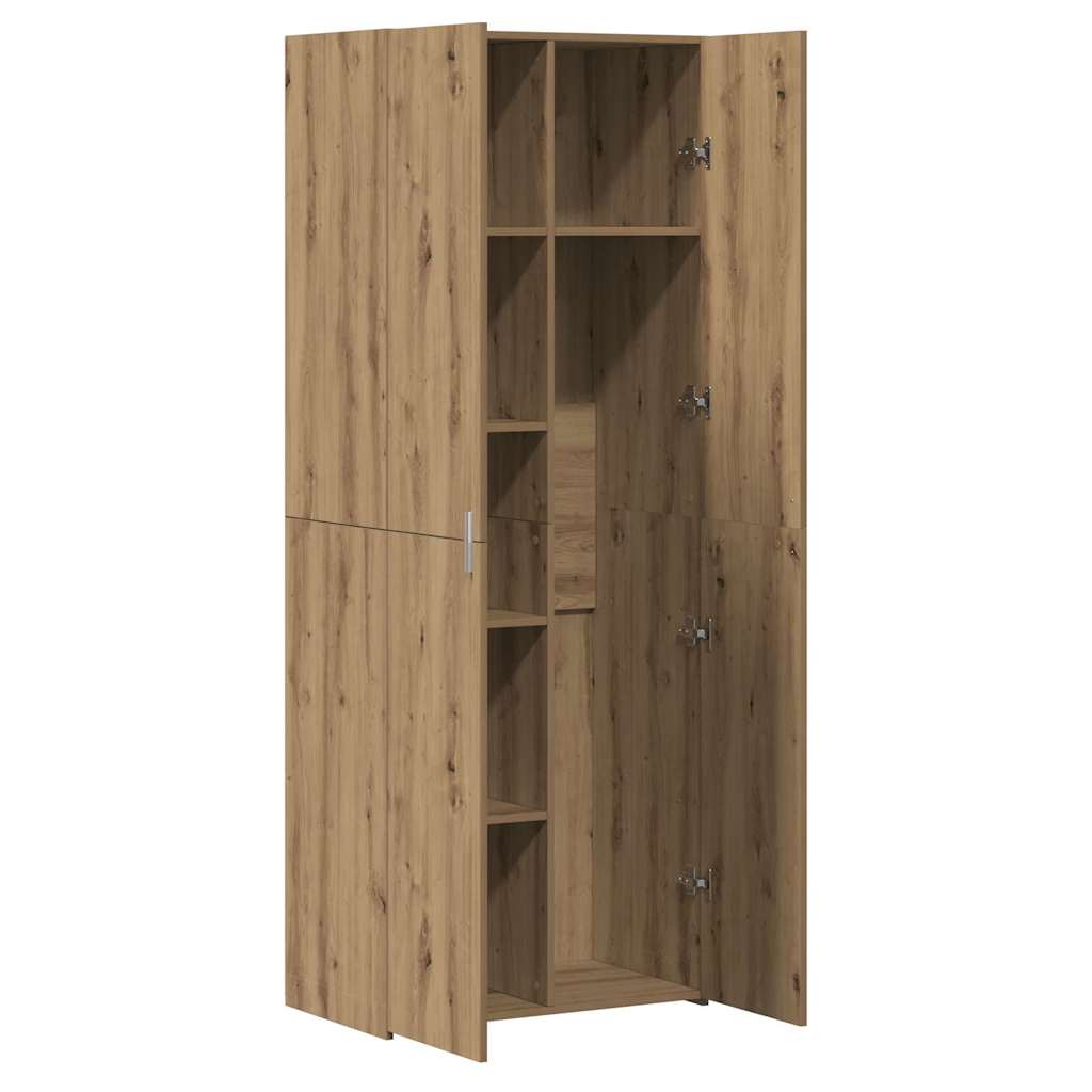 Hochboard Eiche handwerklich 70 x 42.5 x 185 cm Holzwerkstoff