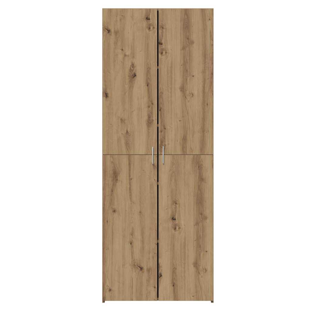 Hochboard Eiche handwerklich 70 x 42.5 x 185 cm Holzwerkstoff