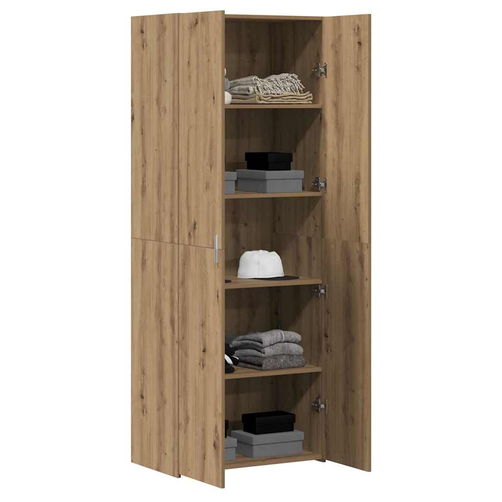 Hochboard Eiche handwerklich 70 x 42.5 x 185 cm Holzwerkstoff