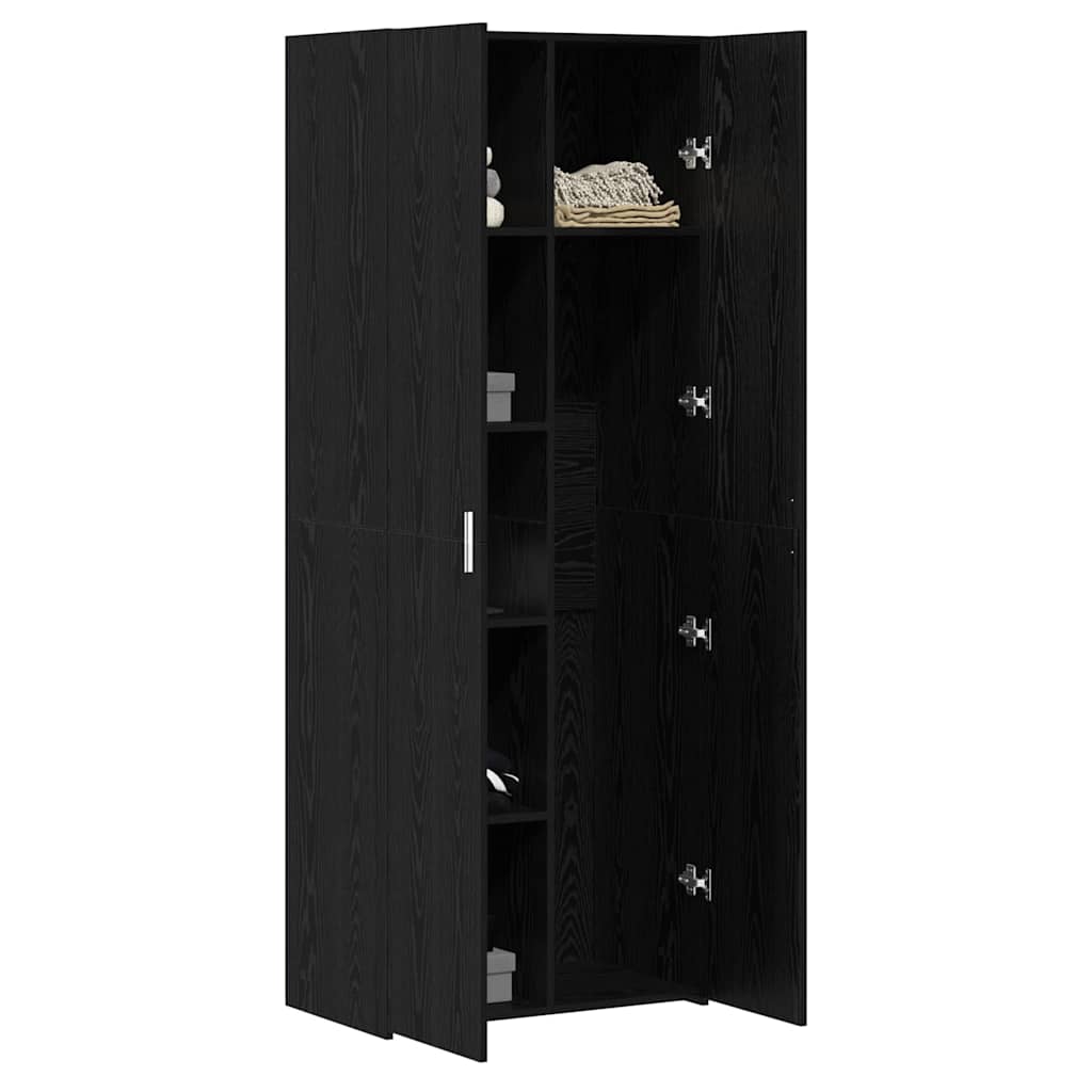 Hochboard Schwarze Eiche 70 x 42.5 x 185 cm Holzwerkstoff