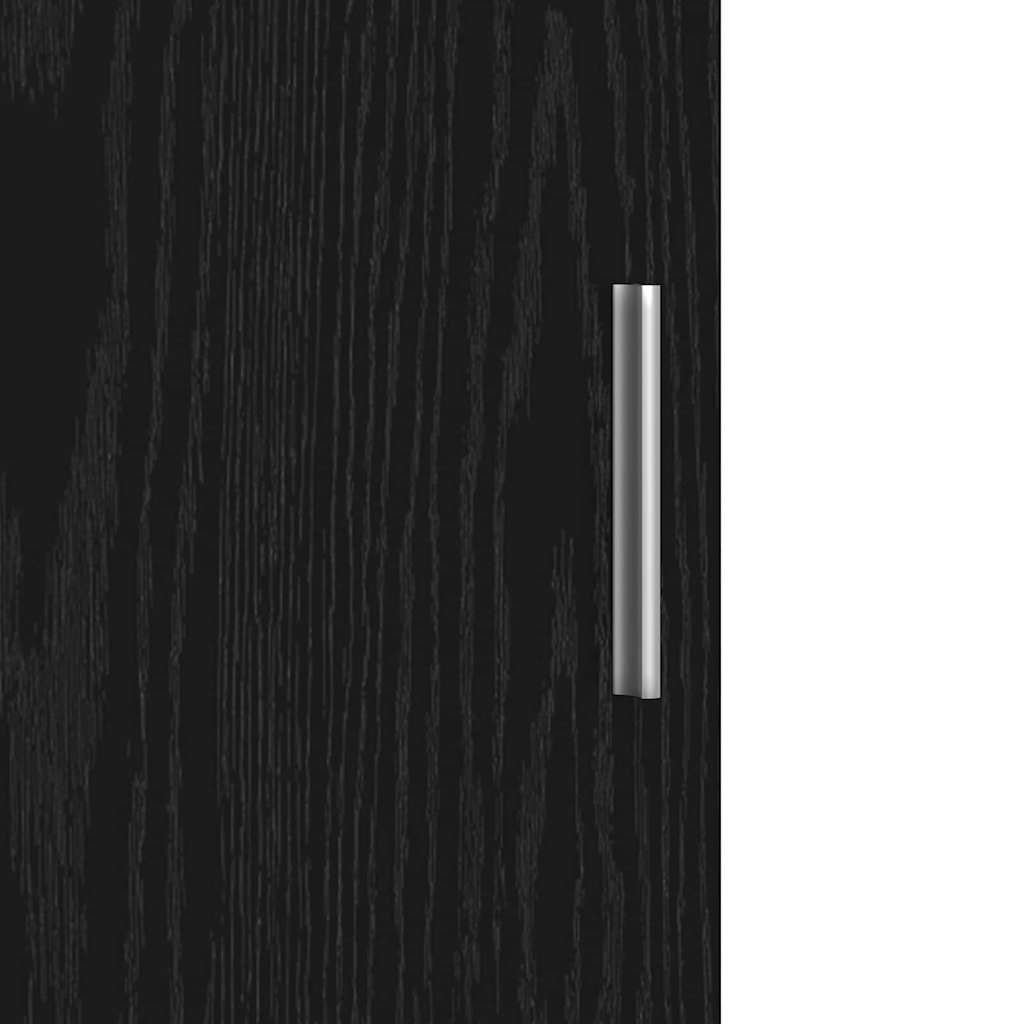 Hochboard Schwarz Eiche 40x42.5x185 cm Holzwerkstoff