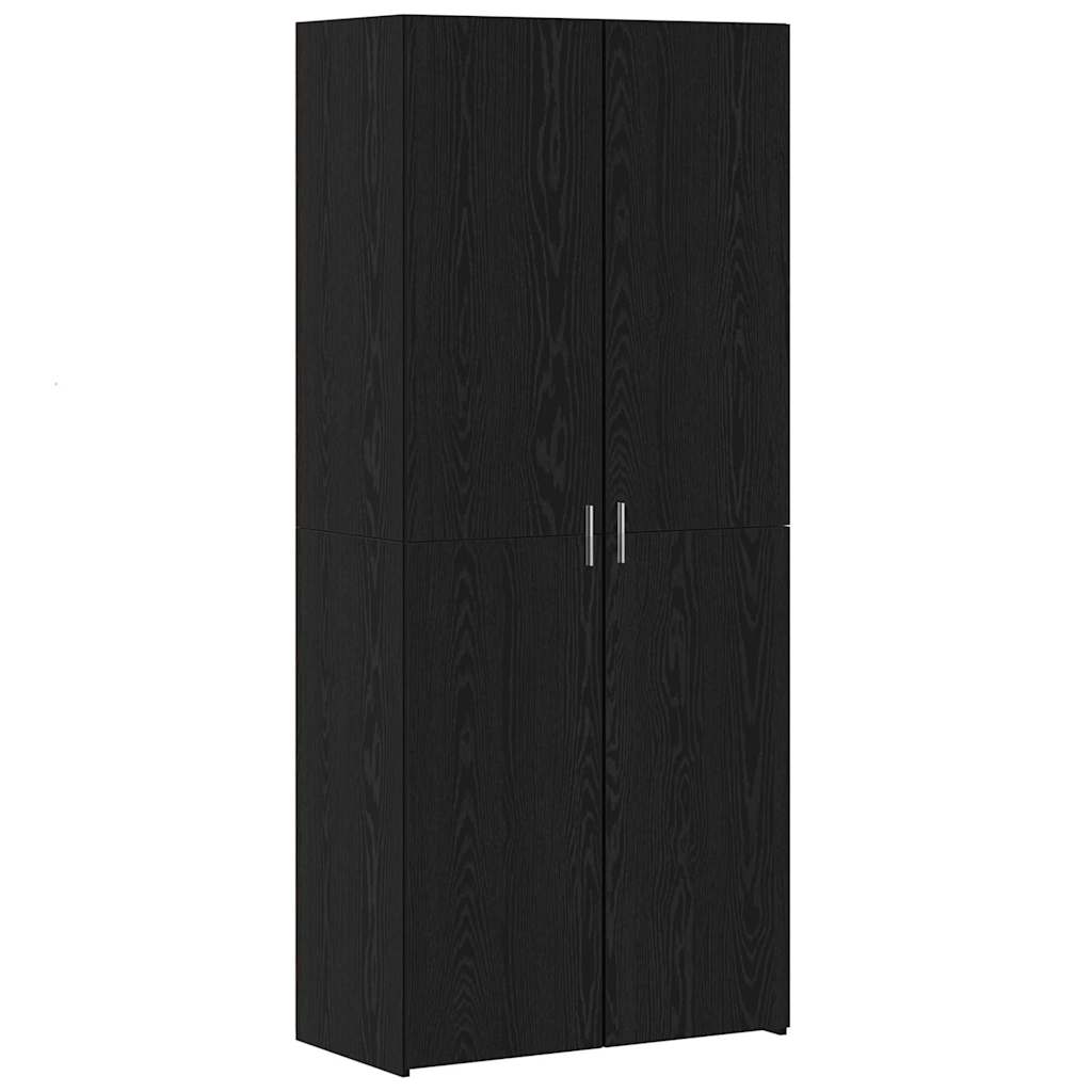 Hochboard Schwarz Eiche 40x42.5x185 cm Holzwerkstoff