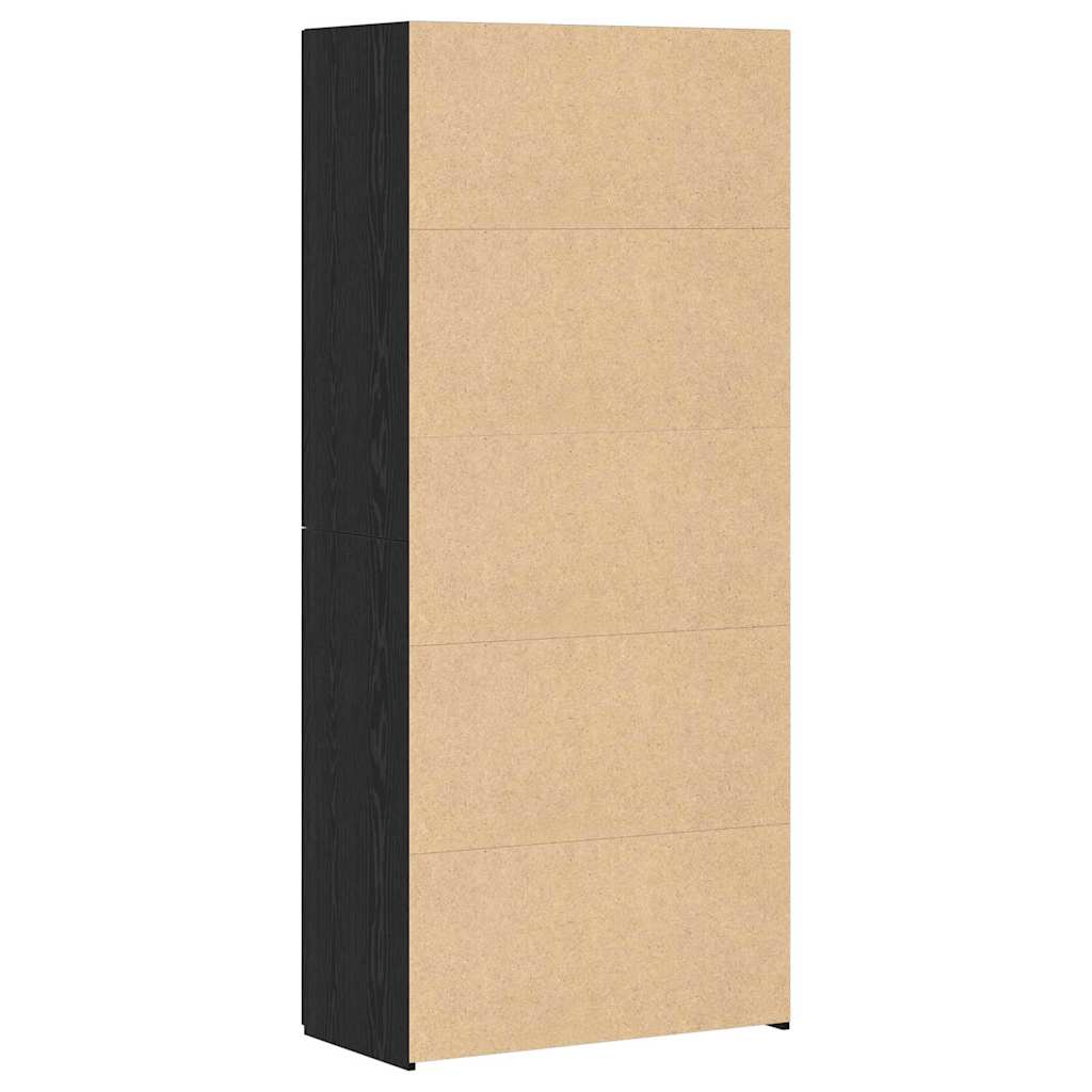 Hochboard Schwarz Eiche 40x42.5x185 cm Holzwerkstoff