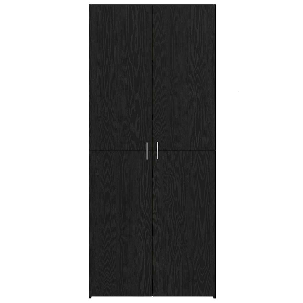 Hochboard Schwarz Eiche 40x42.5x185 cm Holzwerkstoff