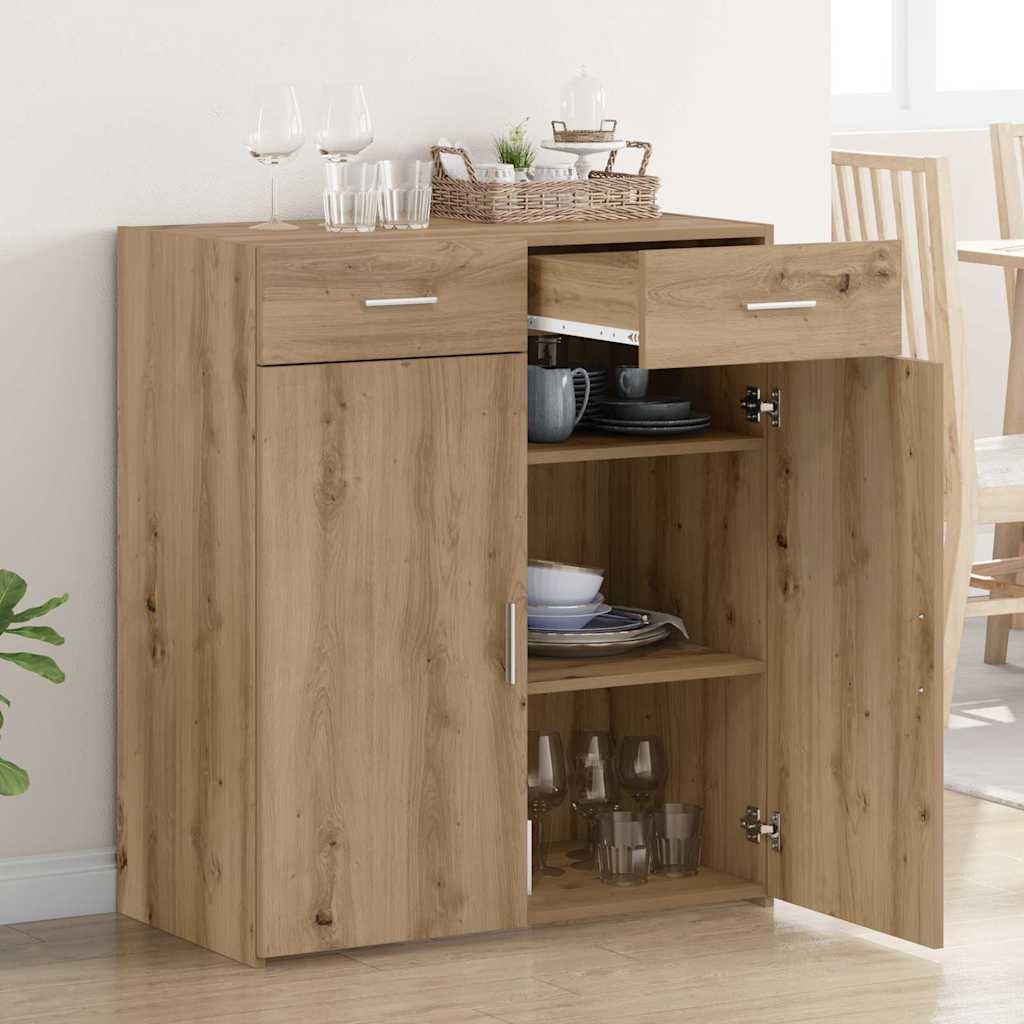 Badschrank Eiche handwerklich 80 x 42,5 x 93,5 cm Holzwerkstoff