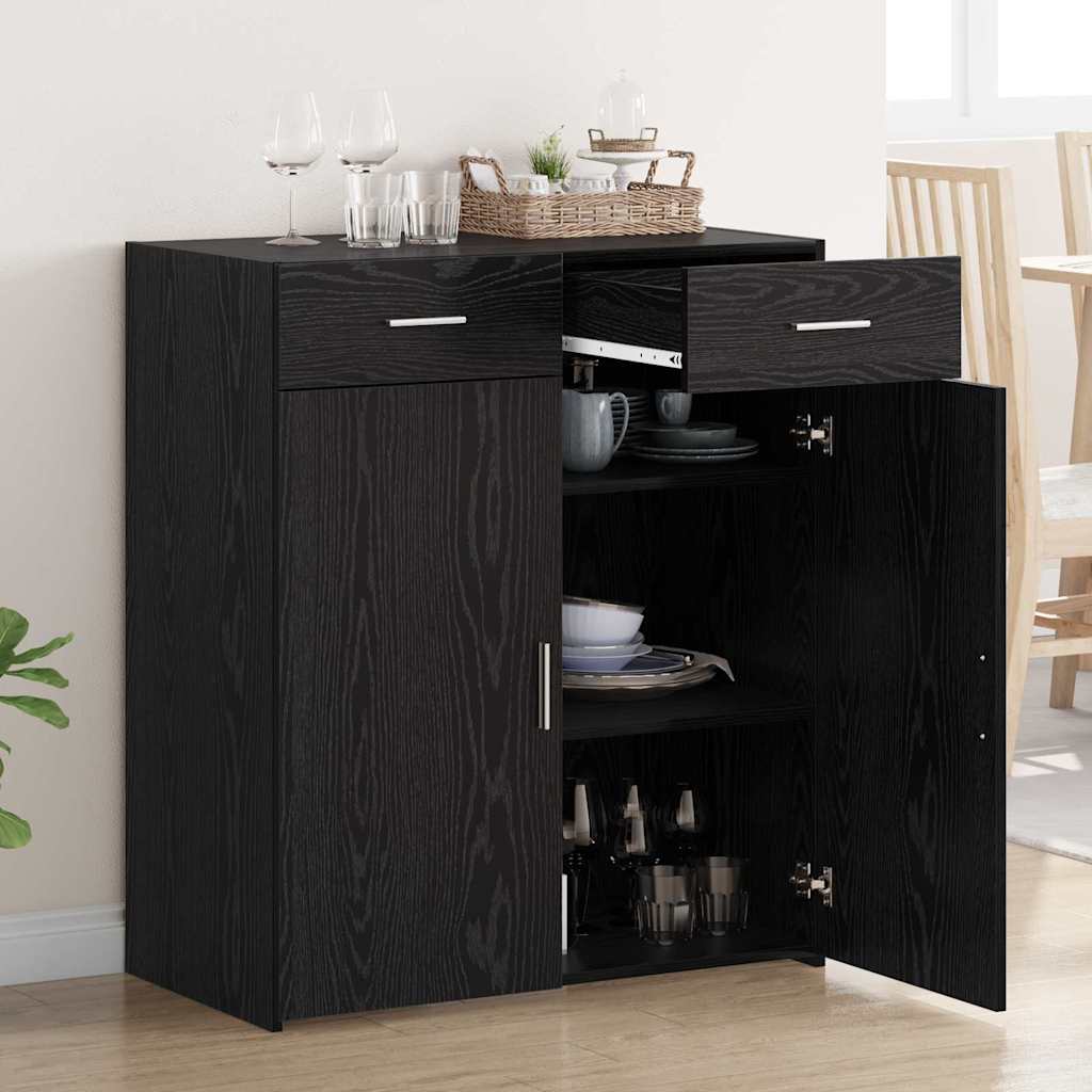 Badschrank Schwarze Eiche 80 x 42,5 x 93,5 cm Holzwerkstoff