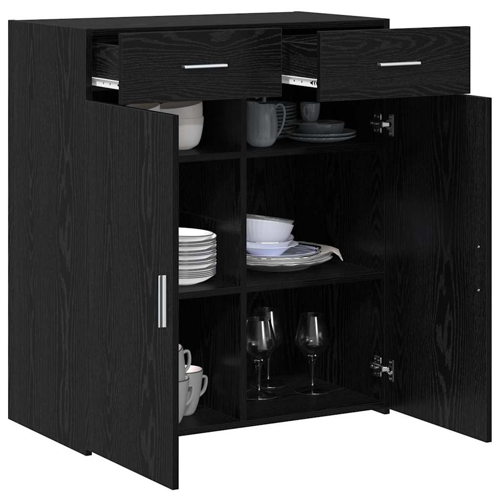 Badschrank Schwarze Eiche 80 x 42,5 x 93,5 cm Holzwerkstoff