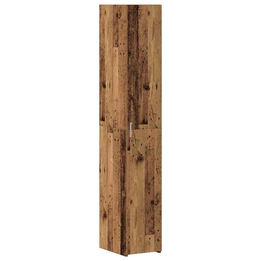 Schlanker Stauraum Schrank Altholz 30 x 42.5 x 225 cm