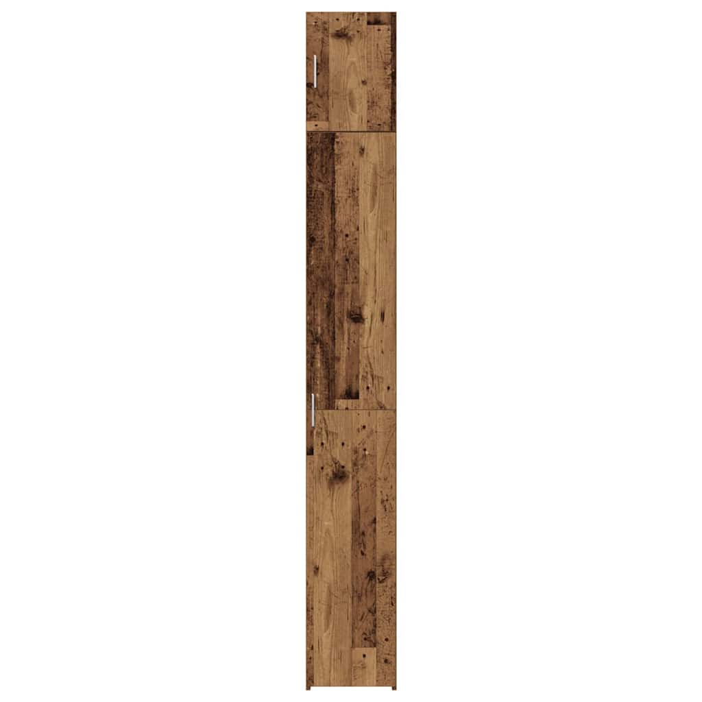 Schlanker Stauraum Schrank Altholz 30 x 42.5 x 225 cm