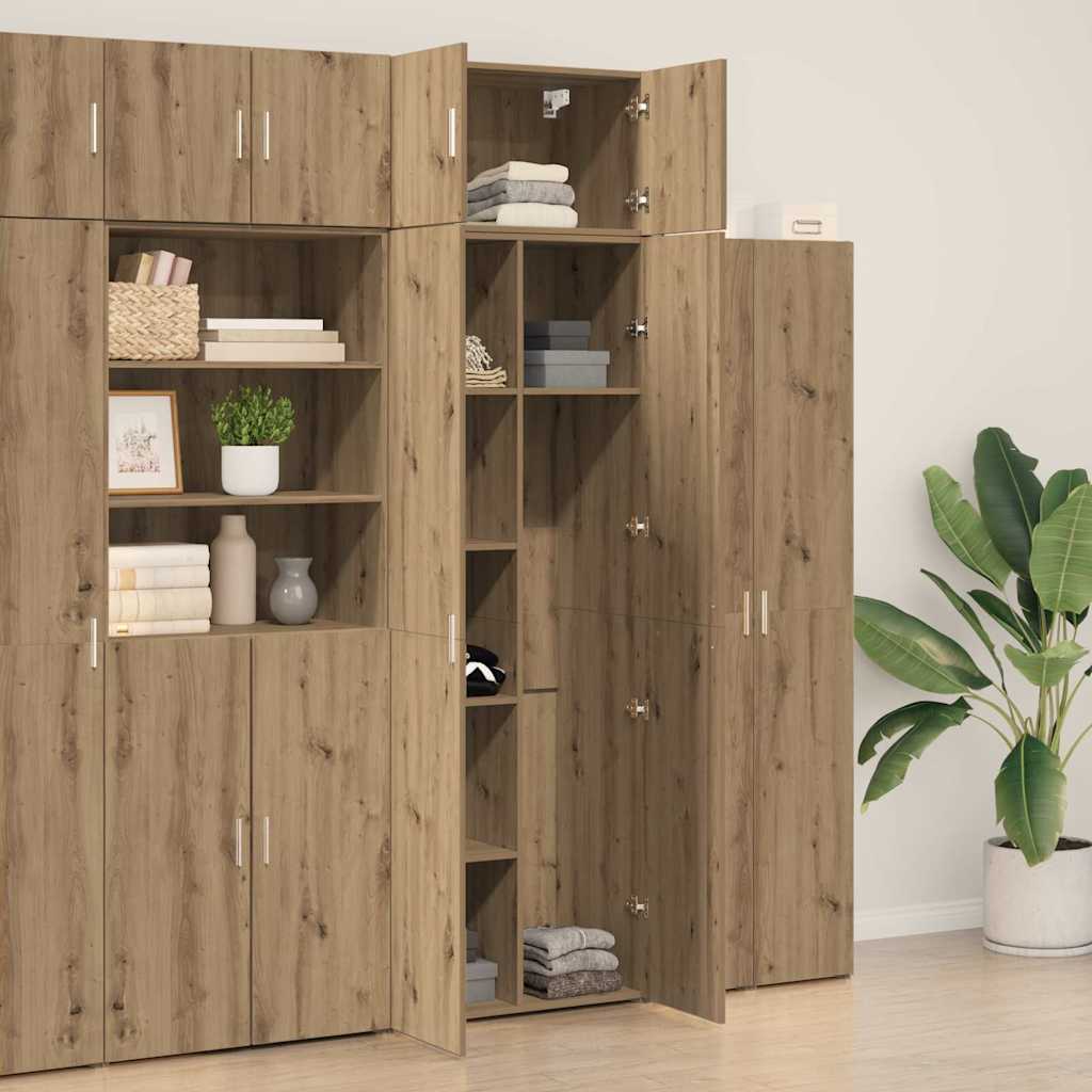 Badschrank Eiche handwerklich 70 x 42,5 x 225 cm Holzwerkstoff