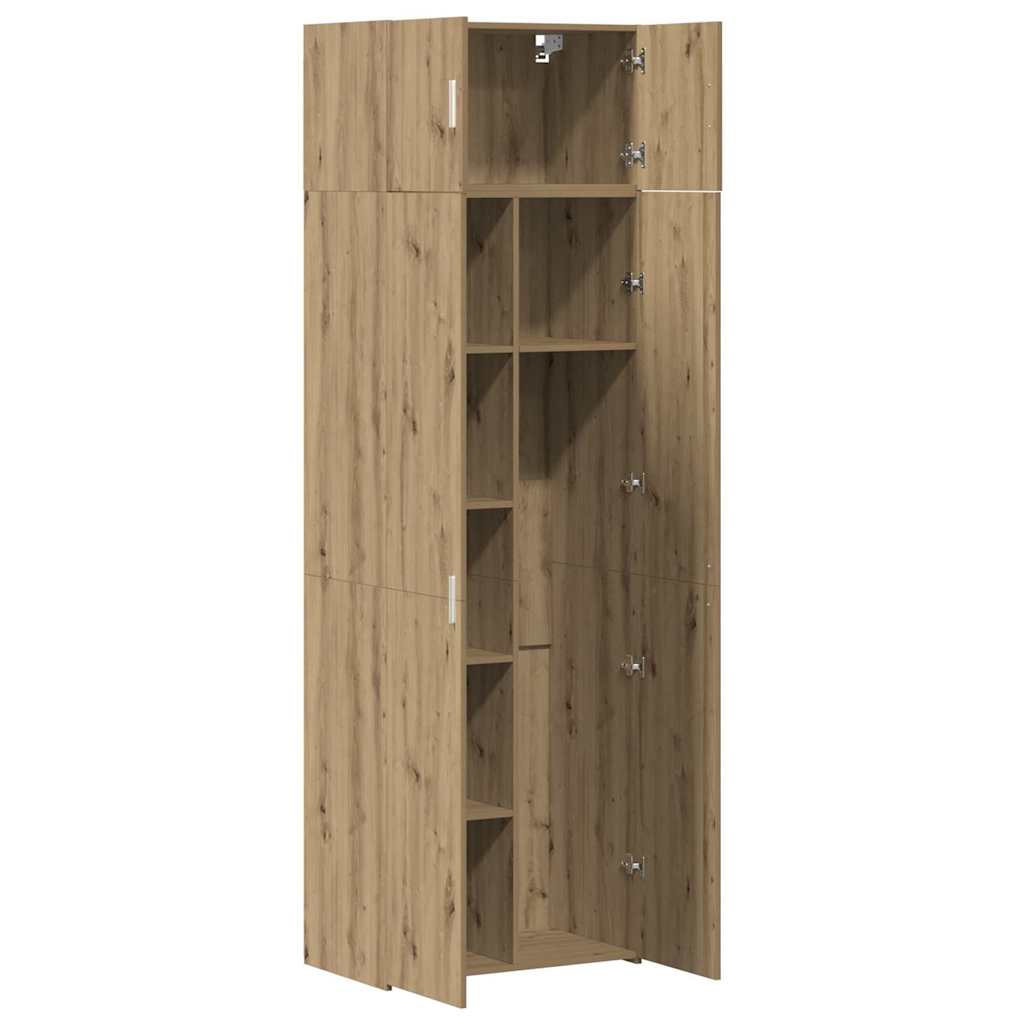 Badschrank Eiche handwerklich 70 x 42,5 x 225 cm Holzwerkstoff