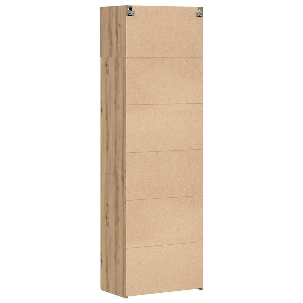 Badschrank Eiche handwerklich 70 x 42,5 x 225 cm Holzwerkstoff